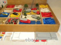 Rare toy large wooden case vintage set wood wooden box lego system oh 1/87