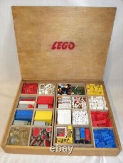 Rare toy large wooden case vintage set wood wooden box lego system oh 1/87