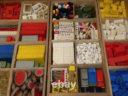 Rare toy large wooden case vintage set wood wooden box lego system oh 1/87