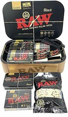 Reds Exclusive Tips RAW Wooden Cache Box Set with Tray and Magnetic Cover