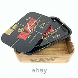 Reds Exclusive Tips RAW Wooden Cache Box Set with Tray and Magnetic Cover