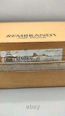 Rembrandt Artists Soft Pastels HUGE SET BEST QUALITY Wooden Box 3 TRAYS