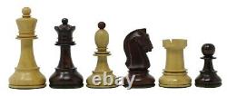 Reproduction 1950 Dubrovnik 3.75 Vintage Chess Set Box wood & Mahogany Stained