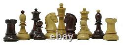 Reproduction 1950 Dubrovnik 3.75 Vintage Chess Set Box wood & Mahogany Stained