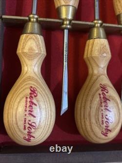 Robert Sorby 512 Micro Woodcarving Set of 12 Wooden Box with Original Leaflet