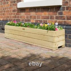 Rowlinson Marberry 1.5m Outdoor Garden Wooden Planter Box SET OF 2