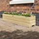Rowlinson Marberry 1.5m Outdoor Garden Wooden Planter Box Set Of 2