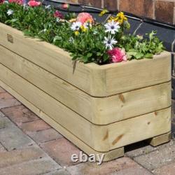 Rowlinson Marberry 1.5m Outdoor Garden Wooden Planter Box SET OF 2