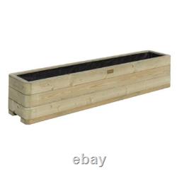 Rowlinson Marberry 1.5m Outdoor Garden Wooden Planter Box SET OF 2