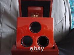 Royal Mint Gold Proof Wooden Three Coin-Set Display Box / James Cook