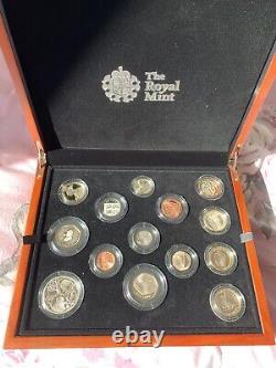 Royal Mint UK 2019 Premium Proof Wooden Boxed Mint Proof Coin Set