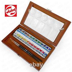 Royal Talens Van Gogh Watercolour Wooden Box of 24 Paints & Brush