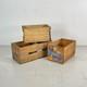 Set Of 3 Vintage Industrial 60s Wooden Fruit Apple Crate Box #4493