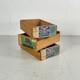 Set Of 3 Vintage Industrial 60s Wooden Fruit Grape Crate Box #4488