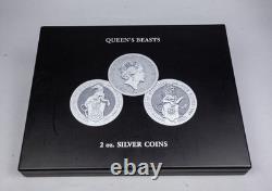 SILVER QUEEN'S BEASTS 2oz 11 COINS FULL SET -10+COMPLETER-IN WOODEN BOX