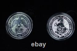 SILVER QUEEN'S BEASTS 2oz 11 COINS FULL SET -10+COMPLETER-IN WOODEN BOX