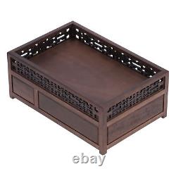 SL (Style 1)Wooden Storage Box Decorative Tea Set Rack Retro Teacake Box Desktop