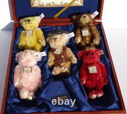 STEIFF Miniature Baby Bears Set 1994 to 1998 Ltd Edition Wooden Box UK Exclusive