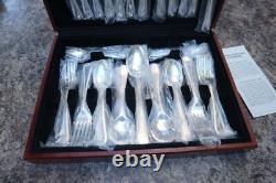 Sanders and Bowers 6 Person Stainless Steel Cutlery Set in wooden box vintage