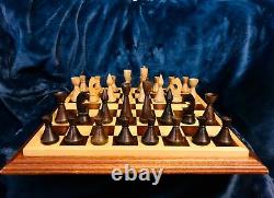 Schachspiel MCM Wooden Chess Set WithBox 3.5 King