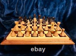 Schachspiel MCM Wooden Chess Set WithBox 3.5 King