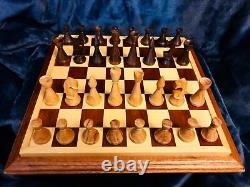 Schachspiel MCM Wooden Chess Set WithBox 3.5 King