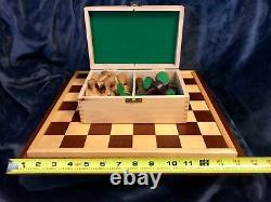 Schachspiel MCM Wooden Chess Set WithBox 3.5 King