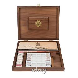 Schmincke Horadam Artists Watercolour 18 Half Pan Wooden Box Set 74650097 RETRO