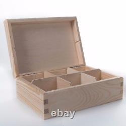 Selection Of Wooden Tea Boxes / Wood Box Container With Compartments Sections