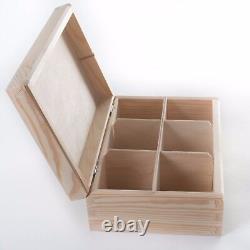 Selection Of Wooden Tea Boxes / Wood Box Container With Compartments Sections