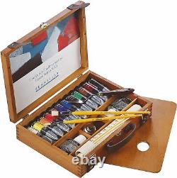 Sennelier Artist Professional Oil Paint Wooden Box Set 12x40ml Tubes +Accesories