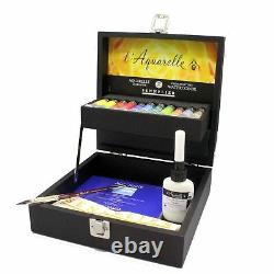 Sennelier L'Aquarelle Artists Watercolour Black Wooden Box Set of 11x10ml Tubes