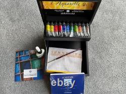 Sennelier L'Aquarelle Artists Watercolour Black Wooden Box Set of 11x10ml Tubes