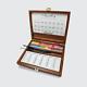 Sennelier L'aquarelle Wooden Box Watercolour Half Pans & Brush Set Of 24