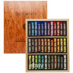 Sennelier Set of Soft Pastels WOODEN BOX 36 ASSORTED