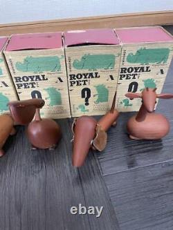 Senshukai Royal Pet Set 9 Box Japanese Wooden Animal Figurine Figure vintage