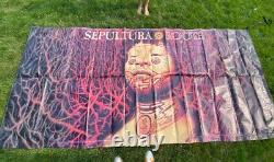 Sepultura Official Stage Backdrop 1996. & Wooden Promo Roots Box set