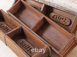 Set Of 10 Vintage Double Brick Moulds Small Open Storage Box