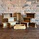 Set Of 10x Rustic Wooden Brick Mould Vintage Wooden Box Rustic Shelf / Crate