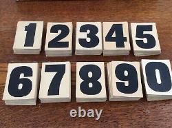 Set Of 231 Vintage Cardboard Hymn Board Numbers In Wooden Box