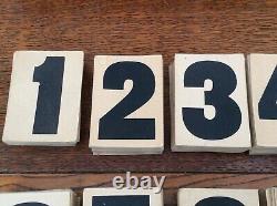 Set Of 231 Vintage Cardboard Hymn Board Numbers In Wooden Box