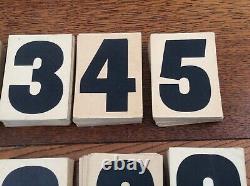 Set Of 231 Vintage Cardboard Hymn Board Numbers In Wooden Box