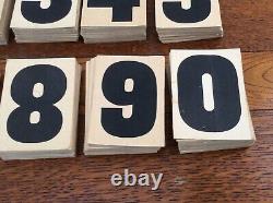 Set Of 231 Vintage Cardboard Hymn Board Numbers In Wooden Box