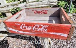 Set Of 3 Classic Red Wooden Coca-Cola Crates Tray Wood Box Vintage Style New