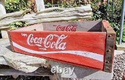 Set Of 3 Classic Red Wooden Coca-Cola Crates Tray Wood Box Vintage Style New