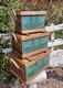 Set Of 3 Fortnum And Mason Lidded Woden Storage Boxes With Rope Handles, Crates