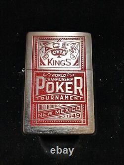 Set Of 3 X Zippo Marlboro Gift Set Poker Aces Over Kings Lighter Wooden Box