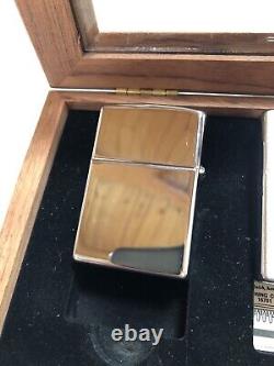 Set Of 3 X Zippo Marlboro Gift Set Poker Aces Over Kings Lighter Wooden Box