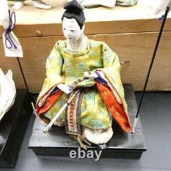 Set Of 5 Japanese Hina Dolls Figures In Original Wooden Box 2 Kyudo archers