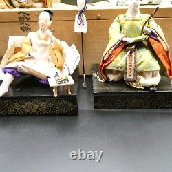 Set Of 5 Japanese Hina Dolls Figures In Original Wooden Box 2 Kyudo archers